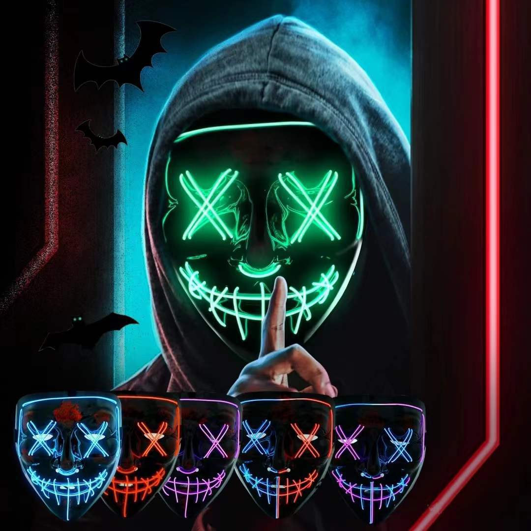 Led Purge Mask Halloween - Wireless Neon LED Purge Mask Glow