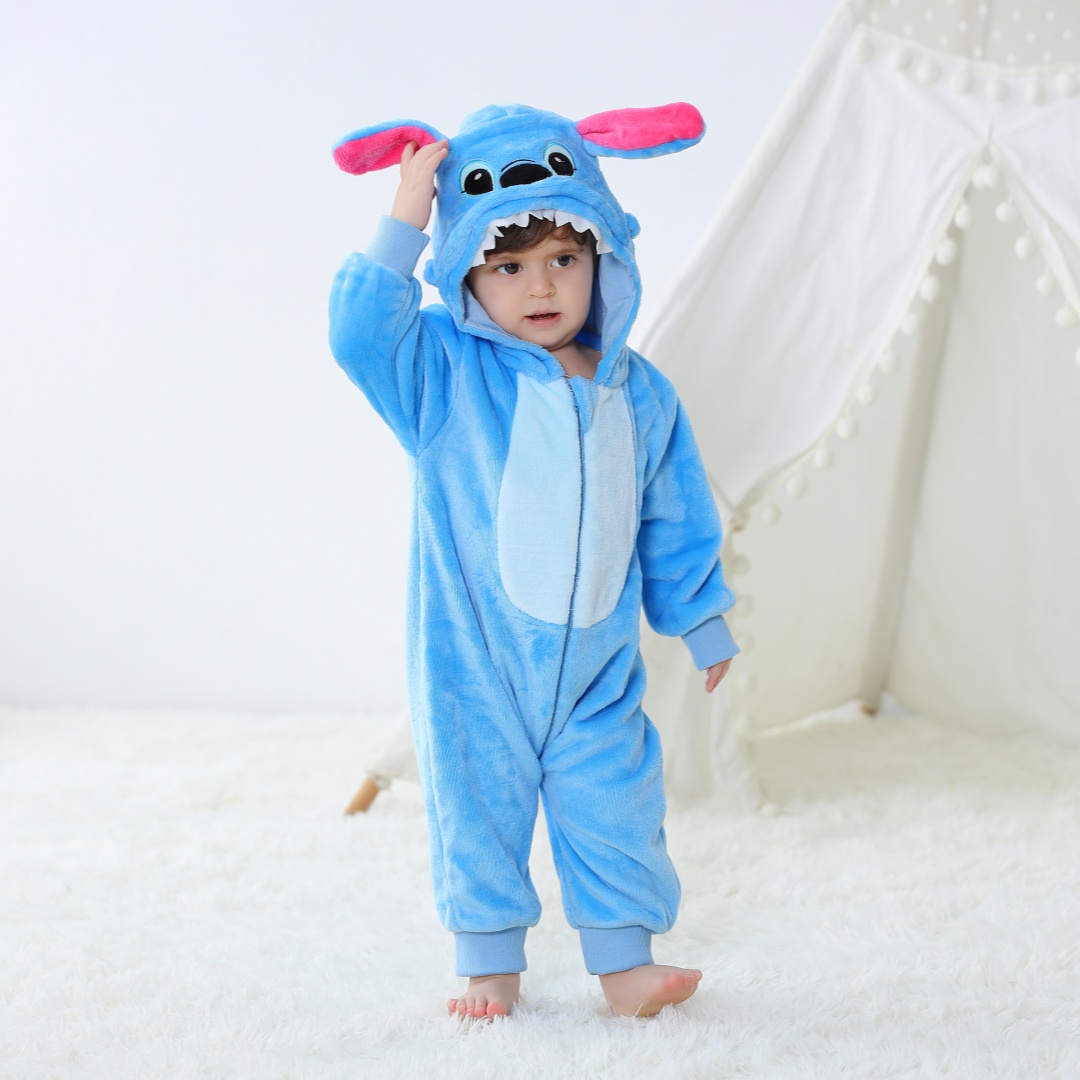 Spiderman Jumpsuit Kids - Baby Kigurumi Stitch Cartoon Romper Infant