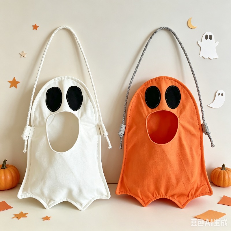 Party Supplies - Folding Halloween Ghost Candy Bag Spooky