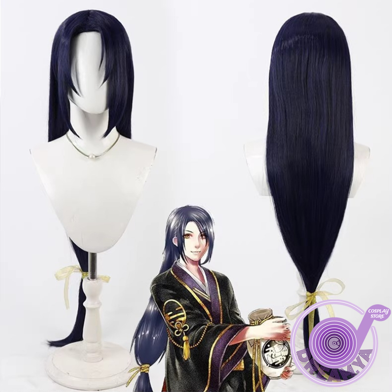 Anime Cosplay Wig Heat Resistant - Jiroutachi Cosplay Wig Touken Ranbu Navy