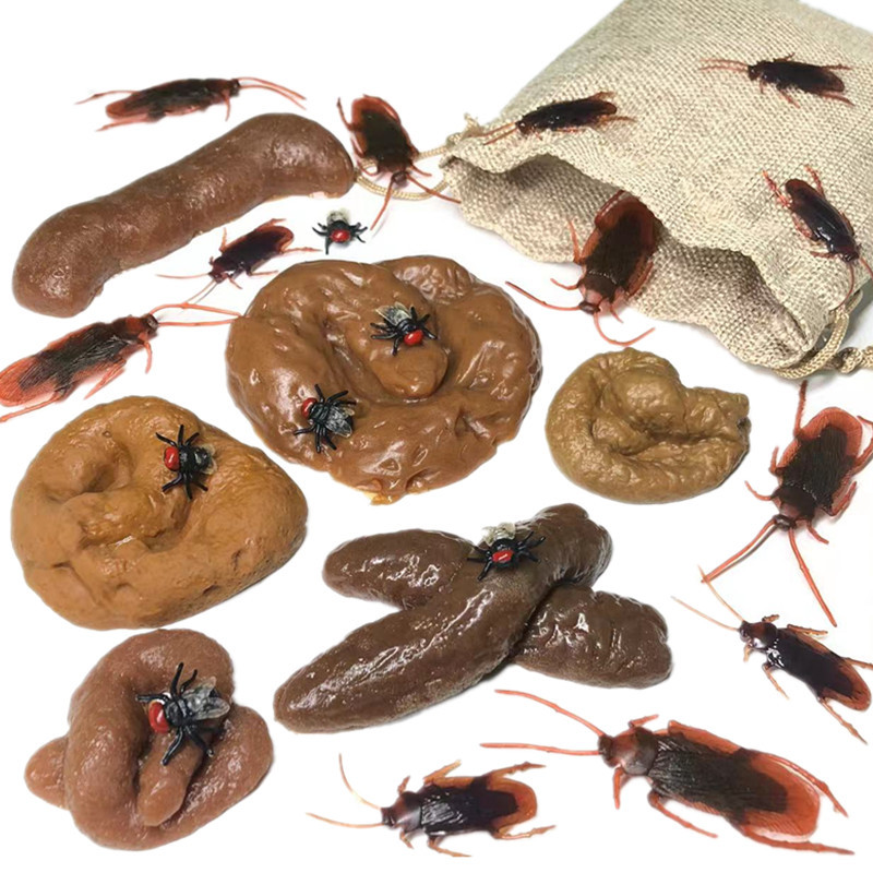 Fake Poop Gag Gift - 6/24PCS Soft Fake Poop Feces Pranks