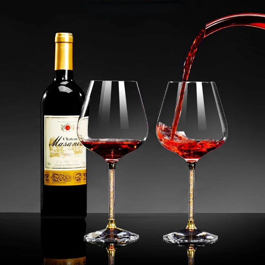 Glow In The Dark Party Glasses - Light Luxury High-end Crystal Cup Red