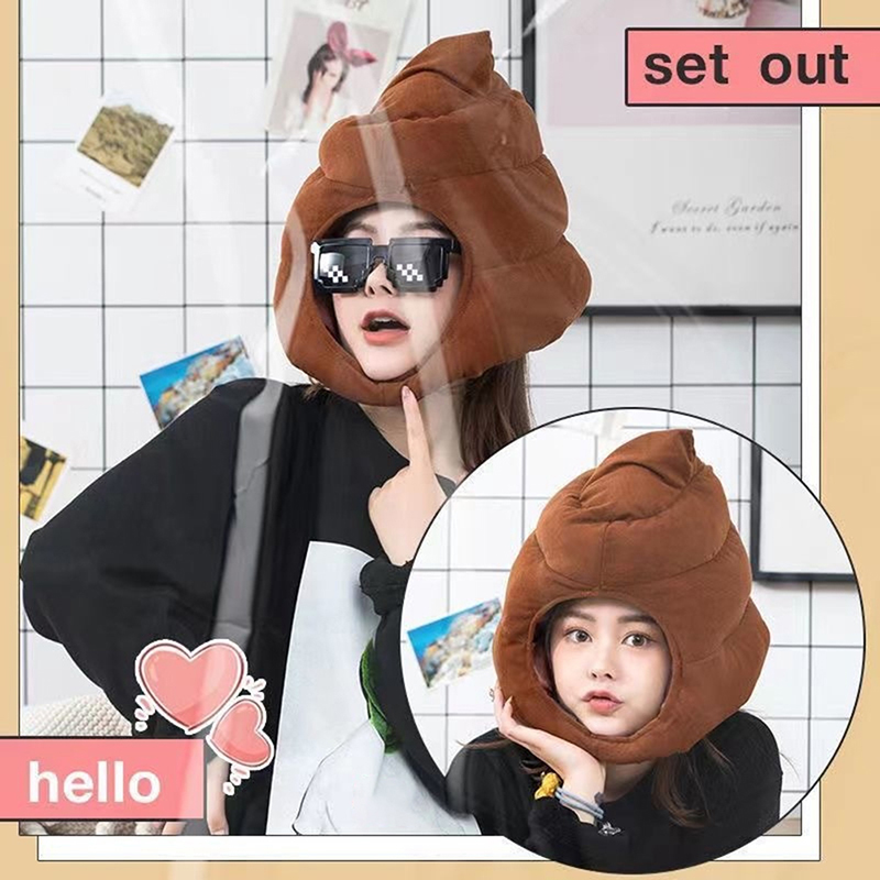 Fake Poop Gag Gift - Creative Cute Shit Shape Plush Hat