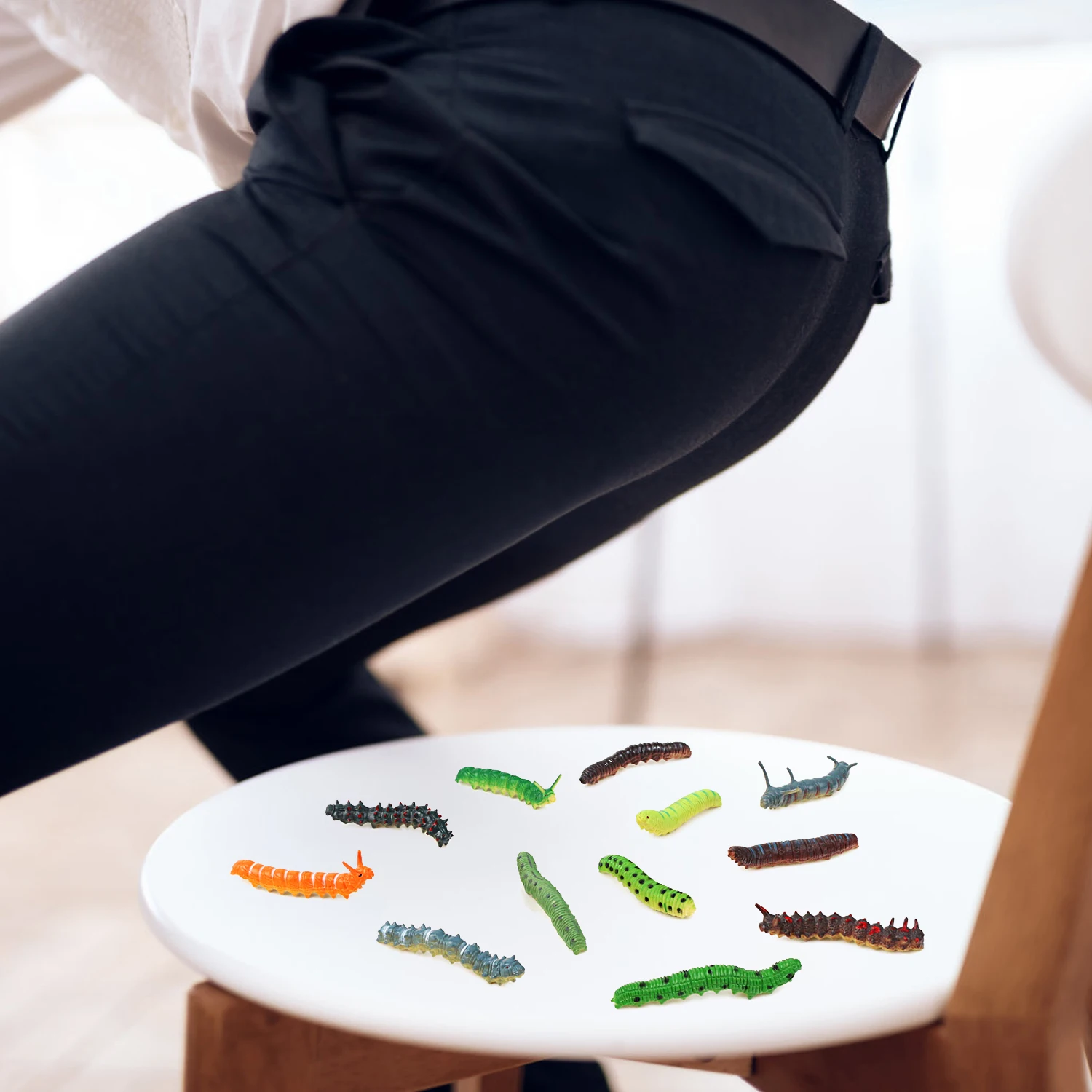 Prank Toys - 12pcs Insect Models Caterpillar Prank Animal