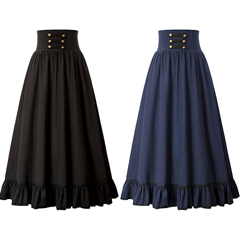 Medieval Renaissance Dress Women - Women Gothic Medieval Victorian Maxi Skirt