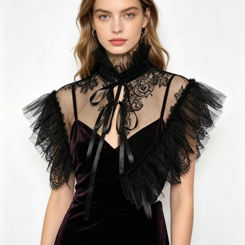 Costumes - Gothic Style Lace Tulle False Collar