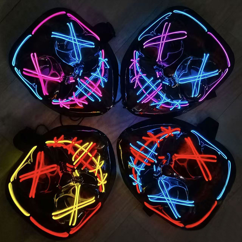 Led Purge Mask Halloween - Scary Wireless Luminous LED Purge Masks