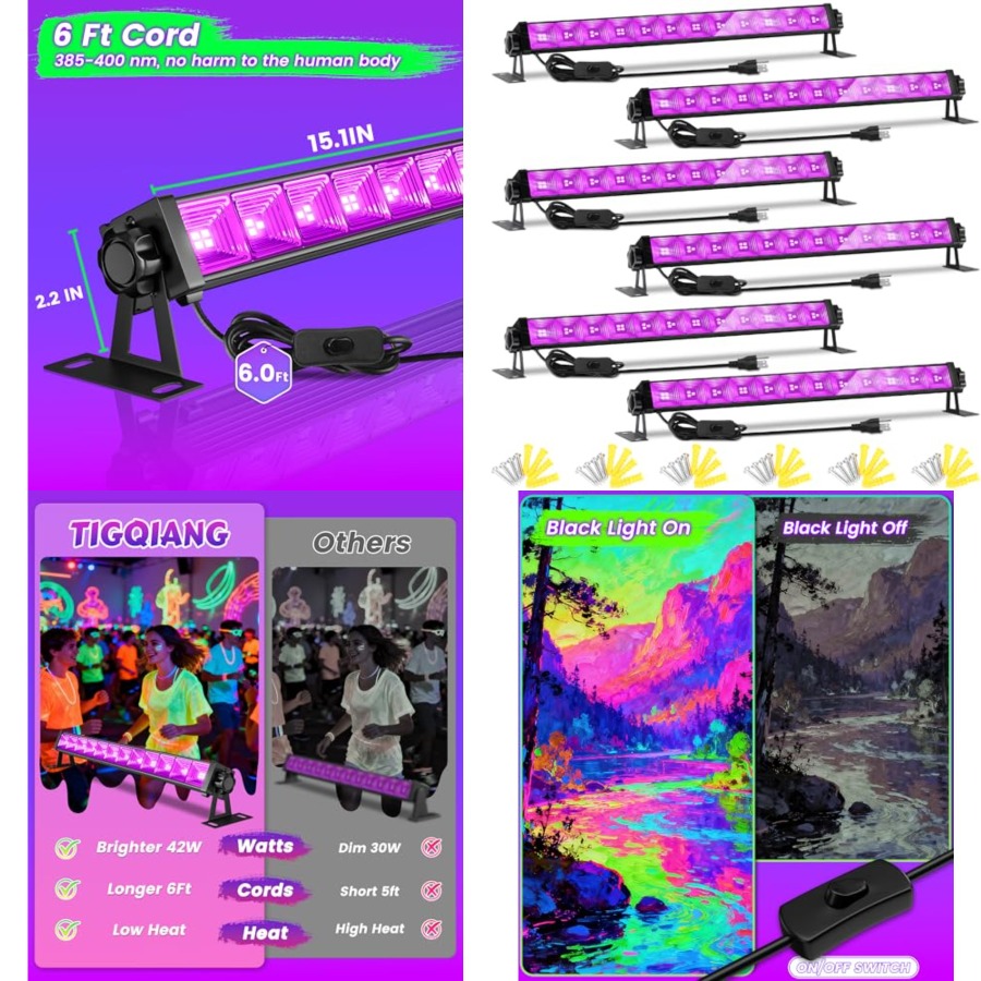 4W Pack LED Black Light Bar, B - Party Supplies recension och pris