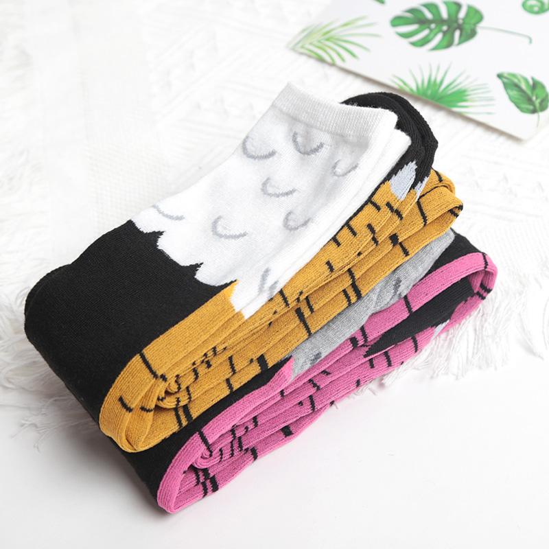 1Pairs Women Print Knee High S - Funny Chicken Leg Socks recension och pris
