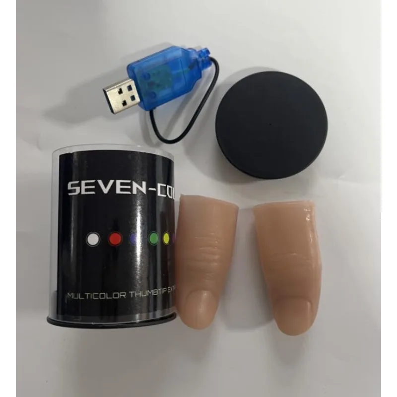 Seven Colors LED Light Thumb M - Thumb Tip Magic Trick Set recension och pris