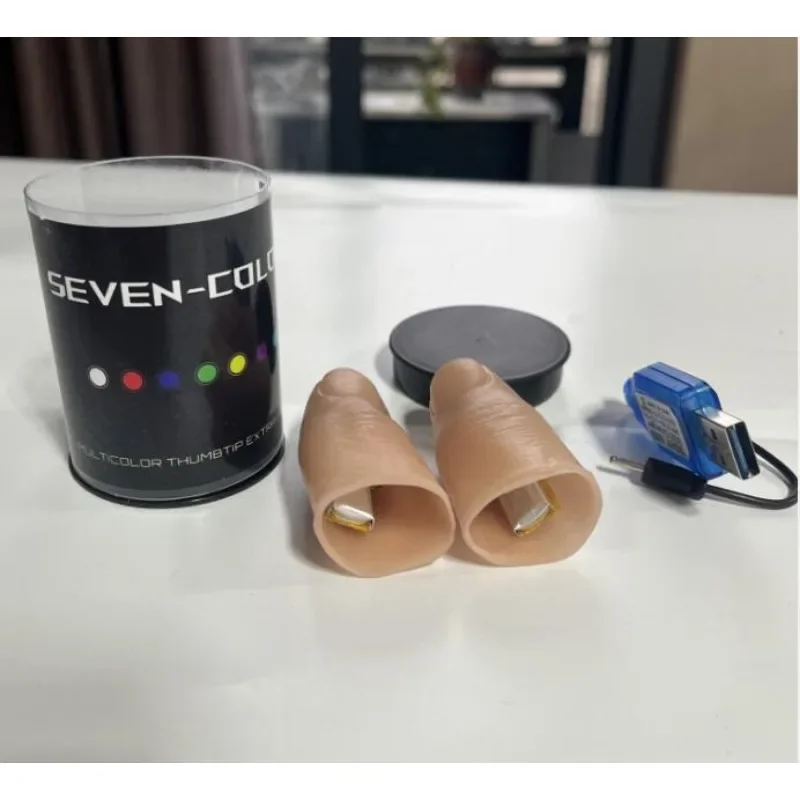 Seven Colors LED Light Thumb M - Thumb Tip Magic Trick Set recension och pris