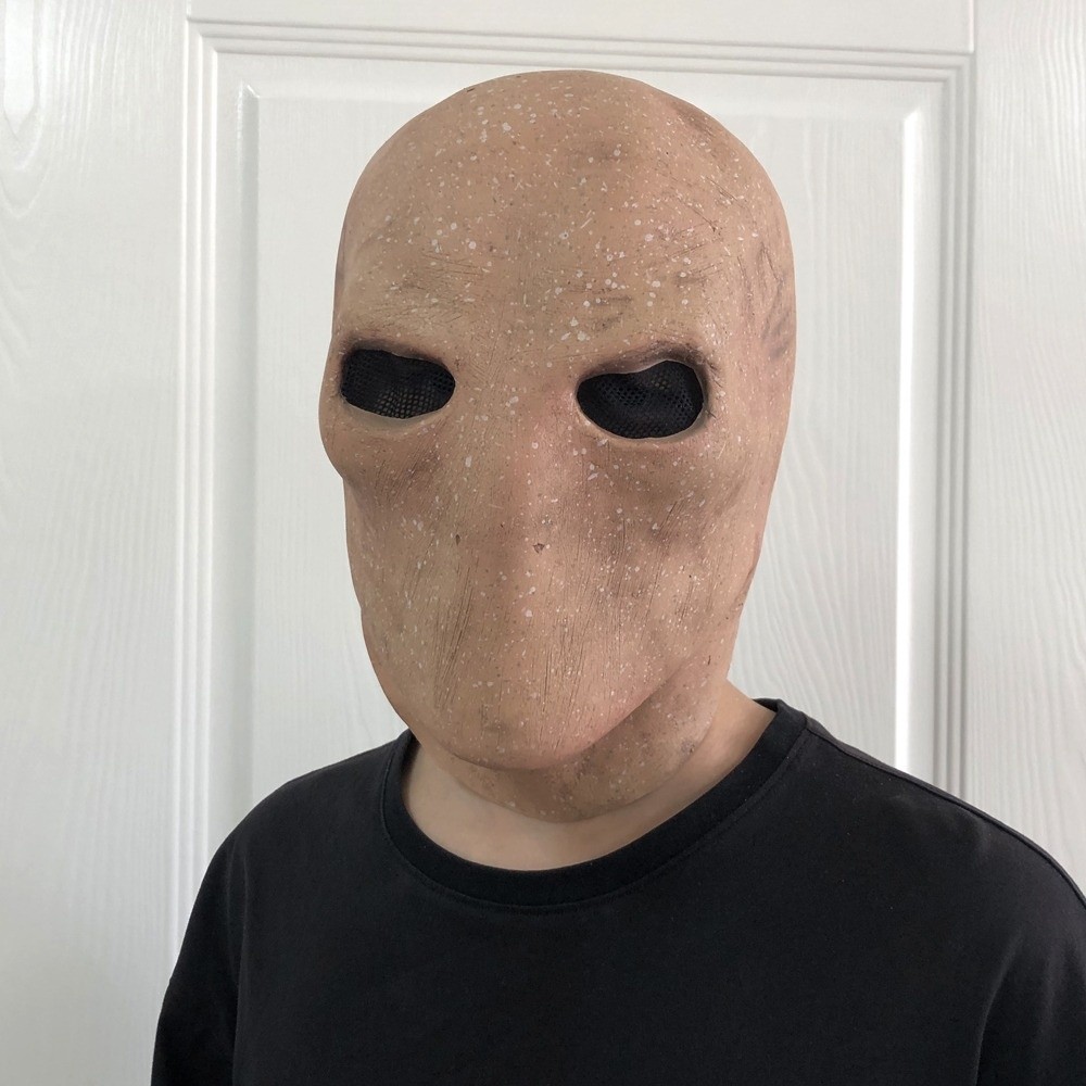 Faceless Man Halloween Slender - Latex Alien Mask Realistic recension och pris