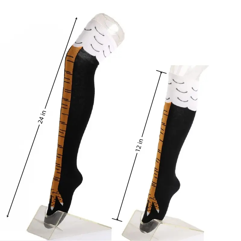 1/2/4Pairs Women Knee High Soc - Funny Chicken Leg Socks recension och pris