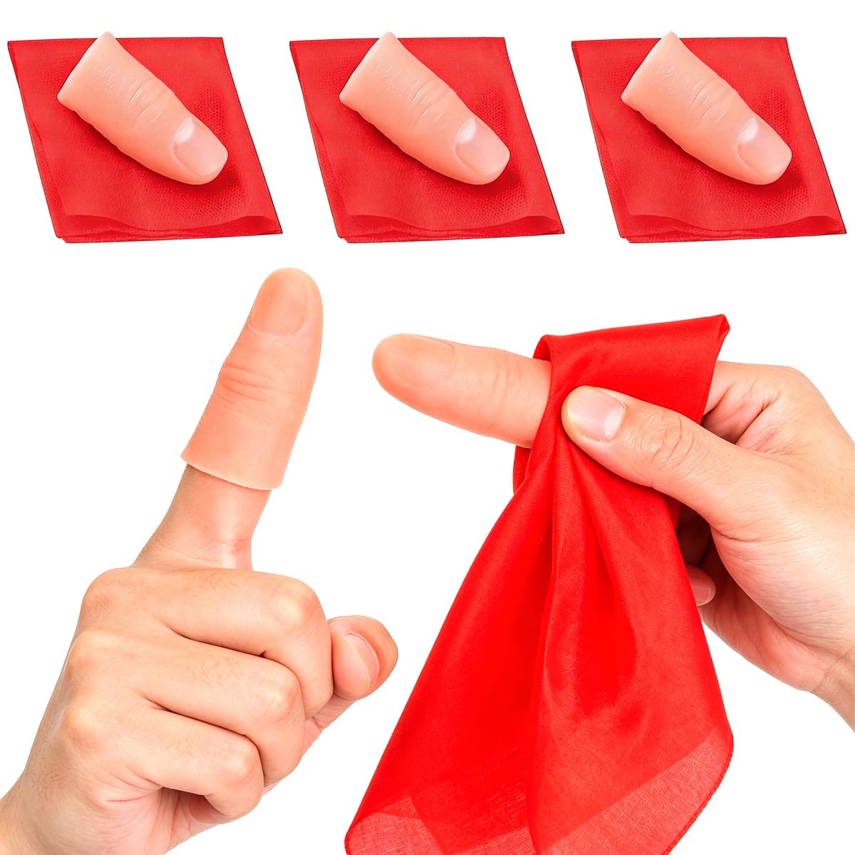 3set Scarf-Vanish Magic Thumb  - Thumb Tip Magic Trick Set recension och pris