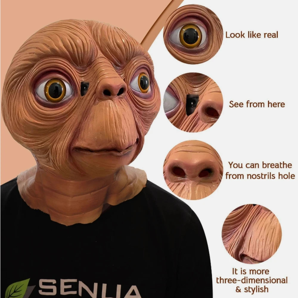 Realistic ET Alien Latex Mask  - Latex Alien Mask Realistic recension och pris