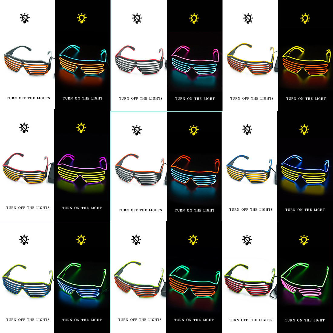 Glowing Glasses LED Gafas Lumi - Glow In The Dark Party Glasses recension och pris