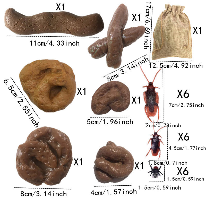 6/24PCS Soft Fake Poop Feces P - Fake Poop Gag Gift recension och pris