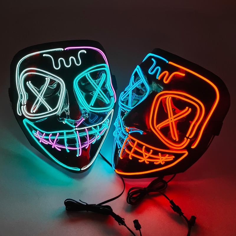Wireless LED Glowing Mask EL N - Led Purge Mask Halloween recension och pris