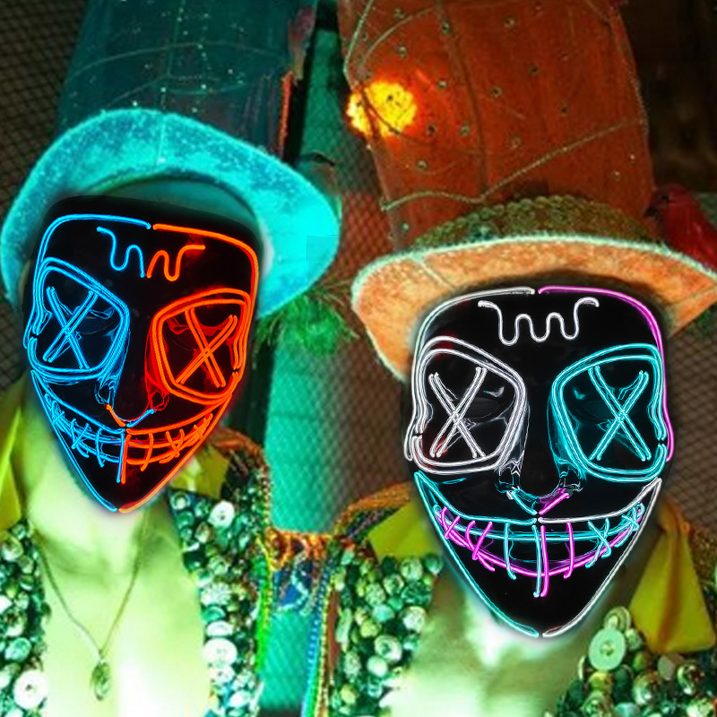 Wireless LED Glowing Mask EL N - Led Purge Mask Halloween recension och pris