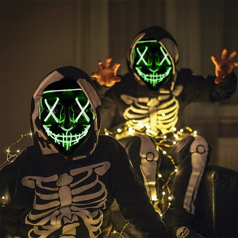Scary Halloween Cosplay Light  - Led Purge Mask Halloween recension och pris