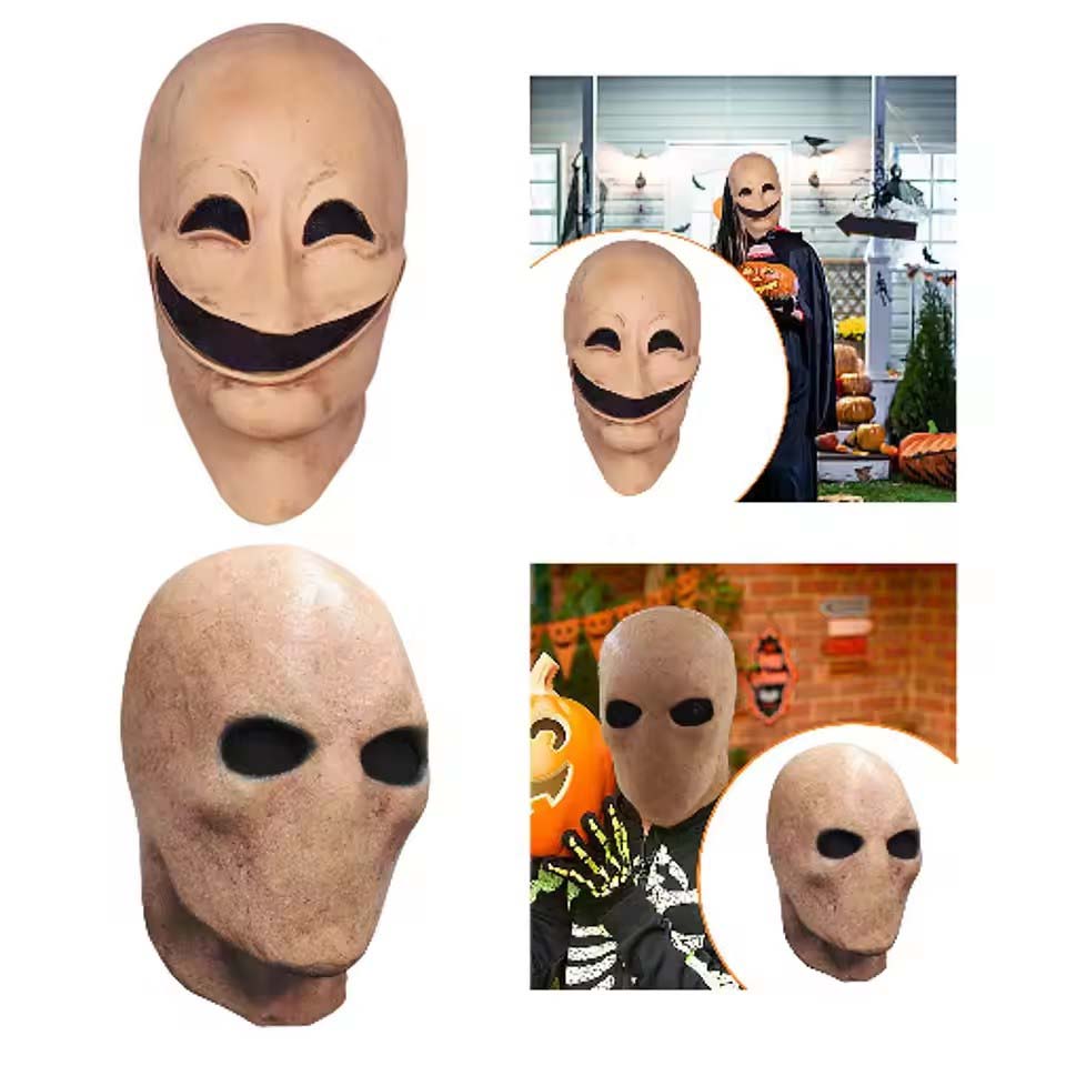 Faceless&Smile Man Halloween S - Latex Alien Mask Realistic recension och pris