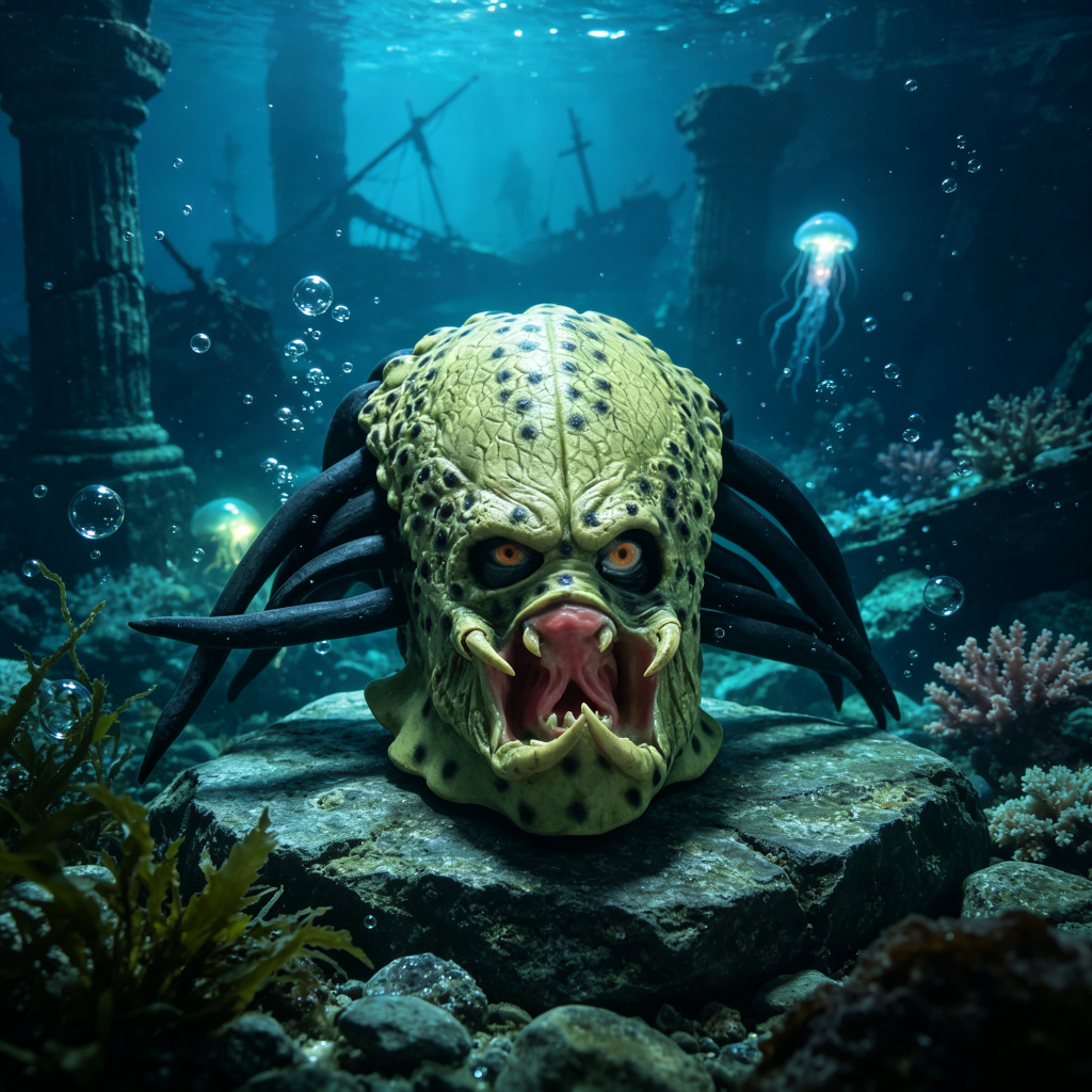 Realistic Predator Full Head M - Latex Alien Mask Realistic recension och pris