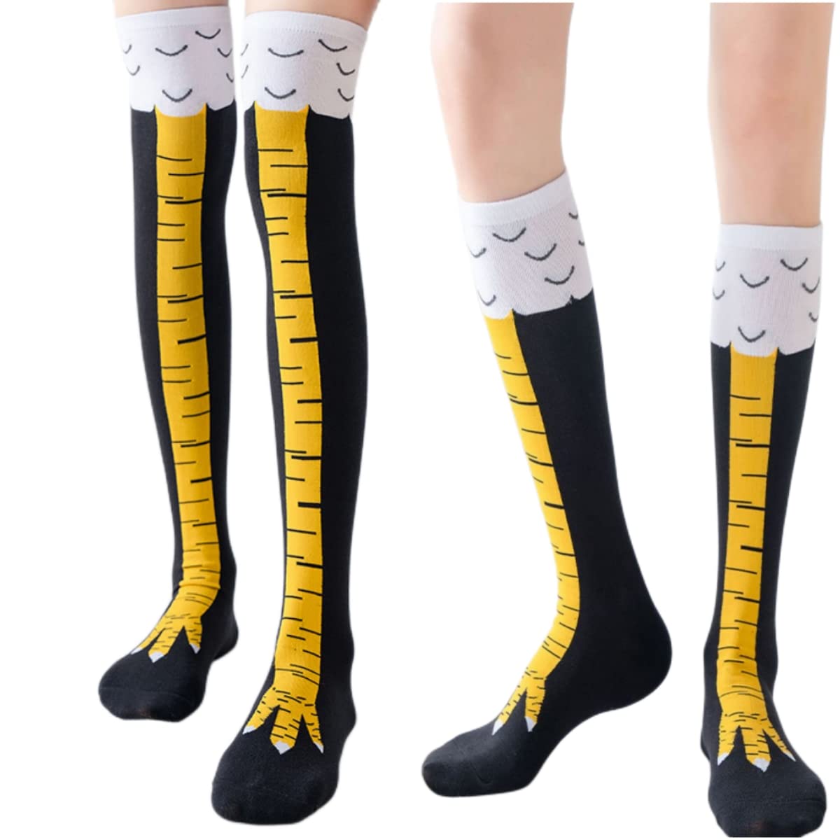 1/2pairs Chicken Feet Print Th - Funny Chicken Leg Socks recension och pris