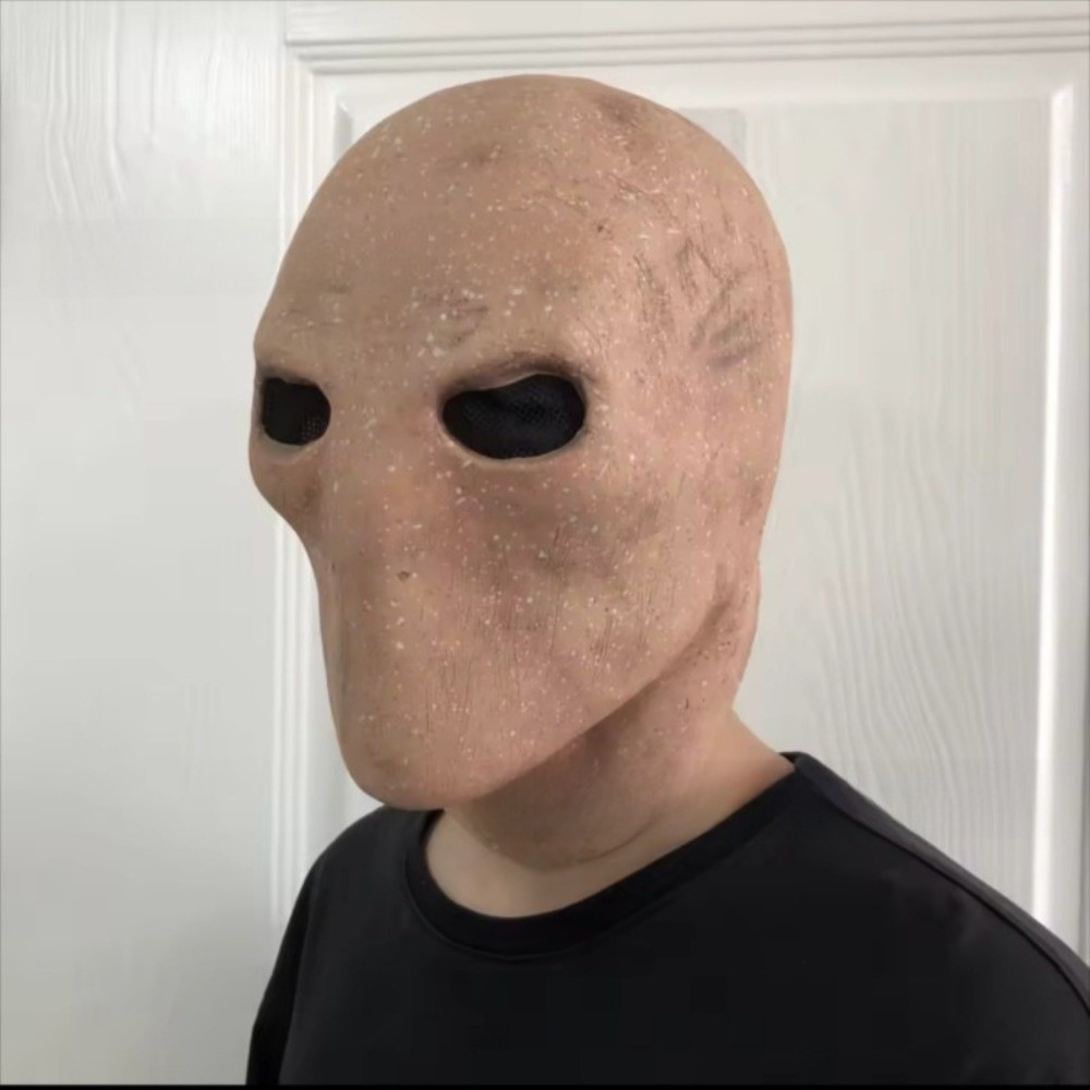 Faceless Man Halloween Slender - Latex Alien Mask Realistic recension och pris