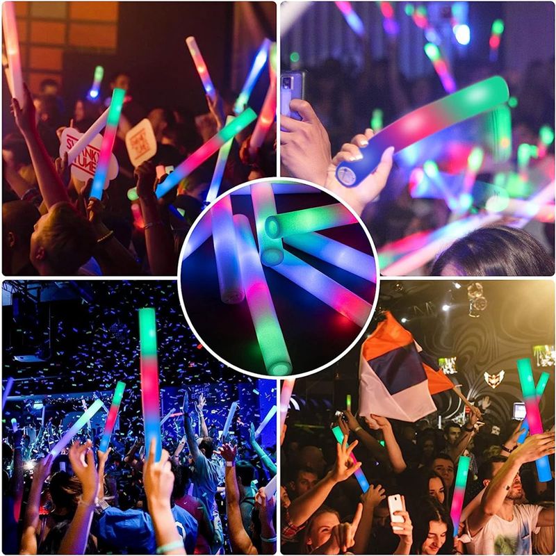【Big Deal】Glow Sticks Bulk, LE - Flashing Led Foam Sticks Party recension och pris