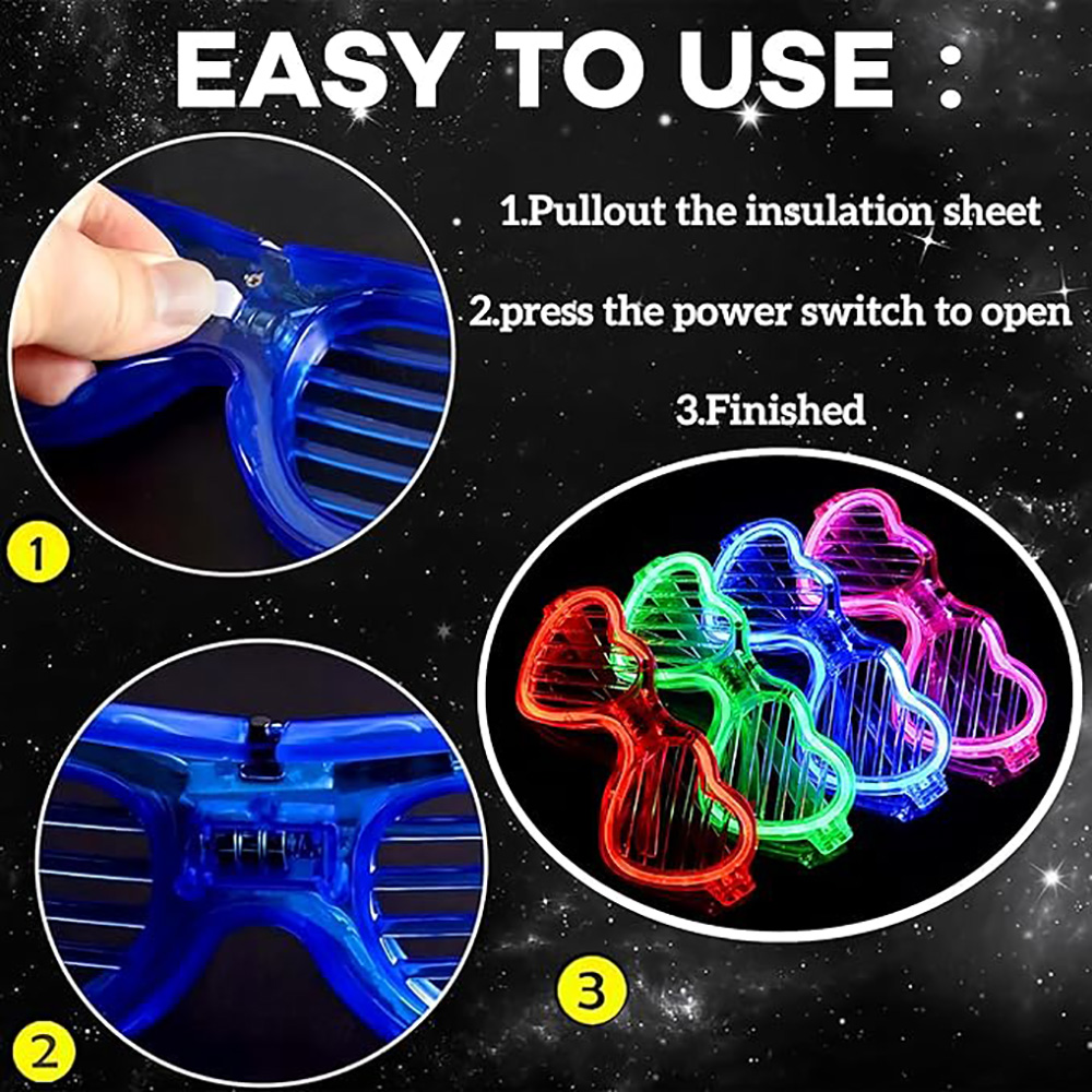 5/10/20/30/50 Bulk Light Up Gl - Glow In The Dark Party Glasses recension och pris