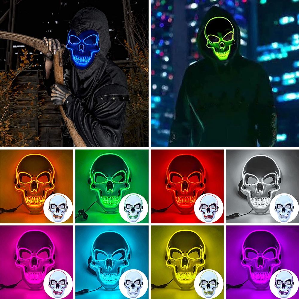 Fashion Horror Halloween Skull - Led Purge Mask Halloween recension och pris
