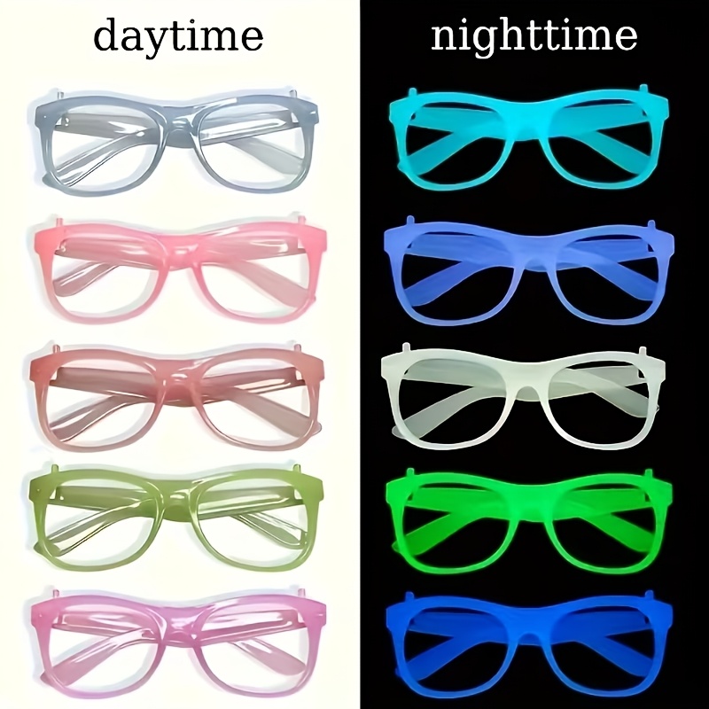 5/12 Pairs of Randomly Colored - Glow In The Dark Party Glasses recension och pris