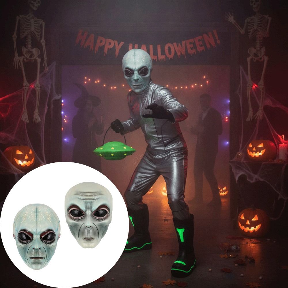 Latex Material Alien Mask Gree - Latex Alien Mask Realistic recension och pris