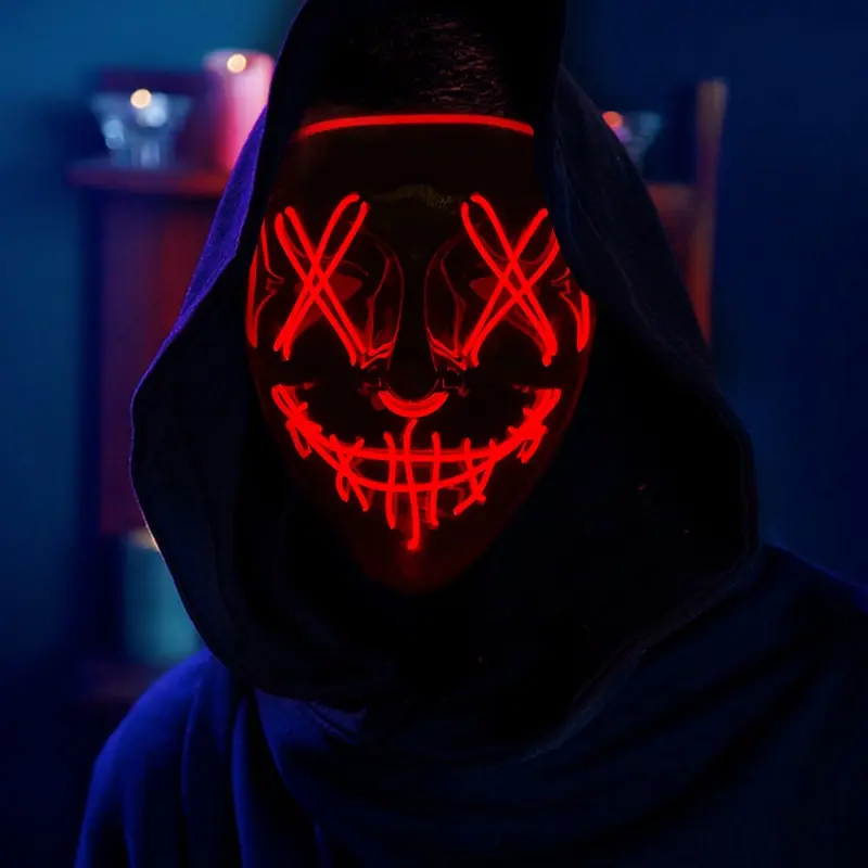 Hot Sale Halloween Glowing Sca - Led Purge Mask Halloween recension och pris