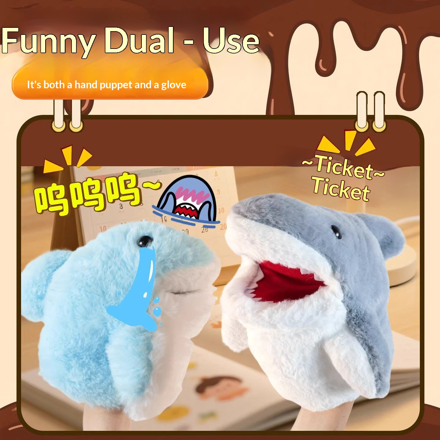 Shark Hand Puppet Plush Shark  - Prank Toys recension och pris