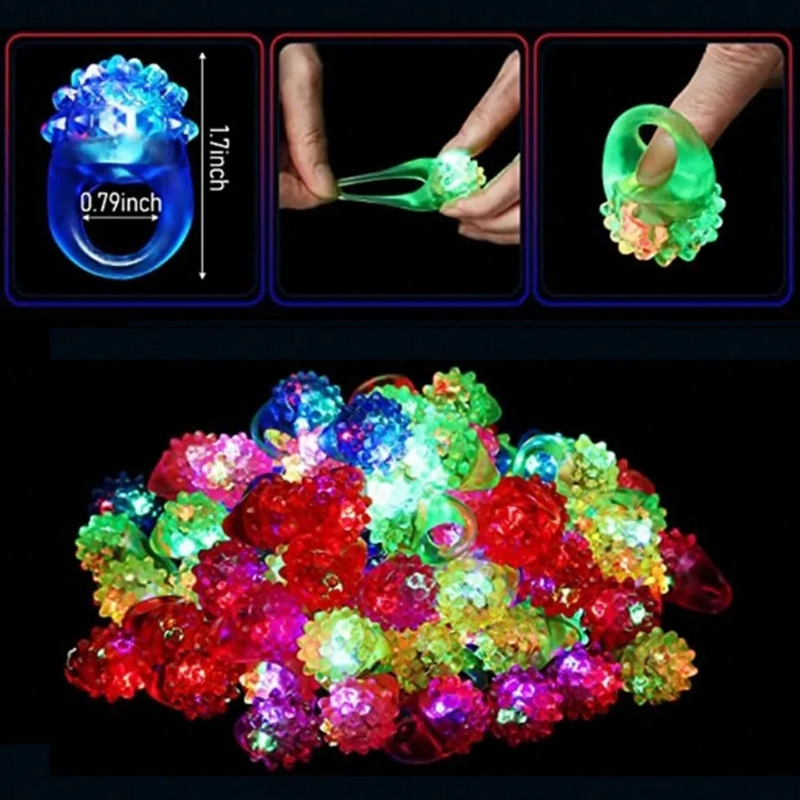 20/30/50pcs Glowing Rings LED  - Glow In The Dark Party Glasses recension och pris