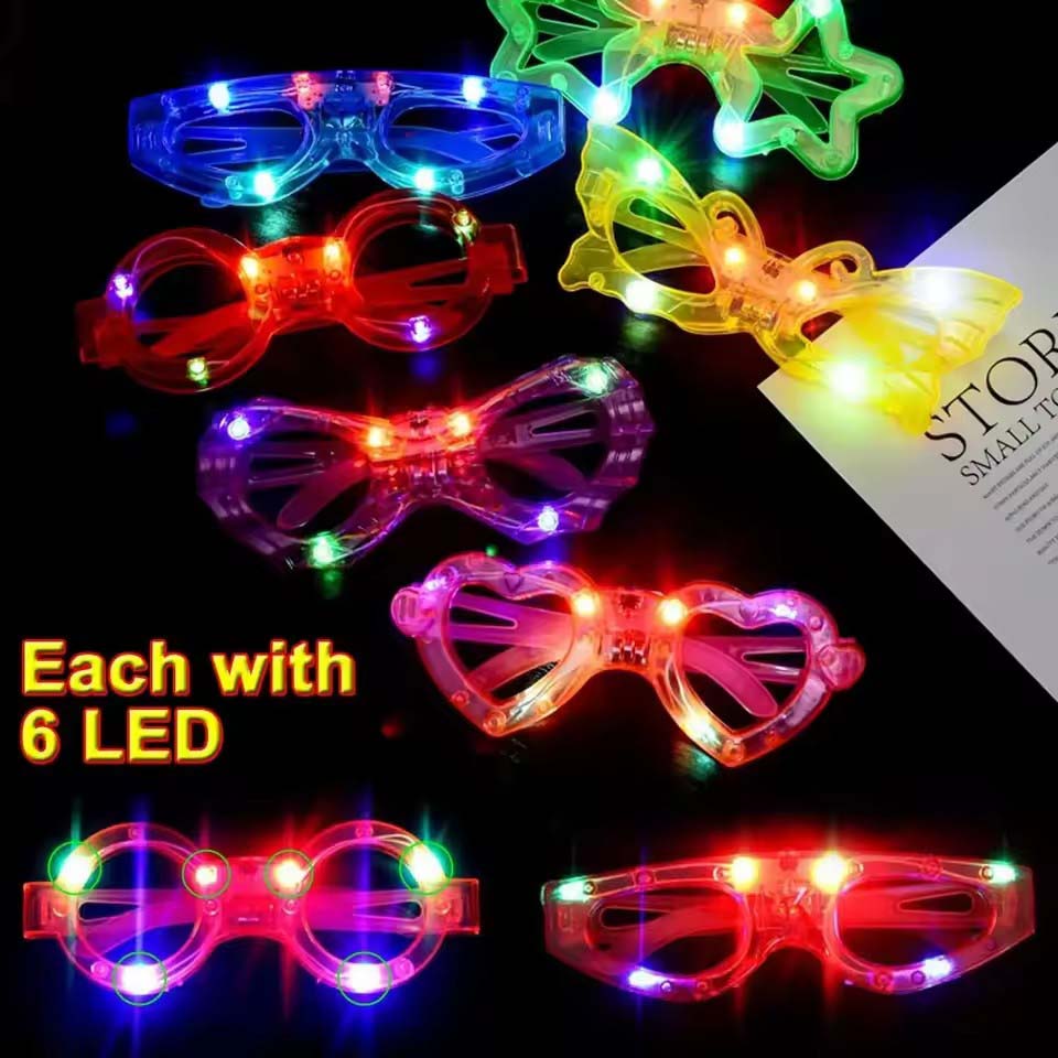 10/20/30/40/50 Pcs LED Light U - Glow In The Dark Party Glasses recension och pris
