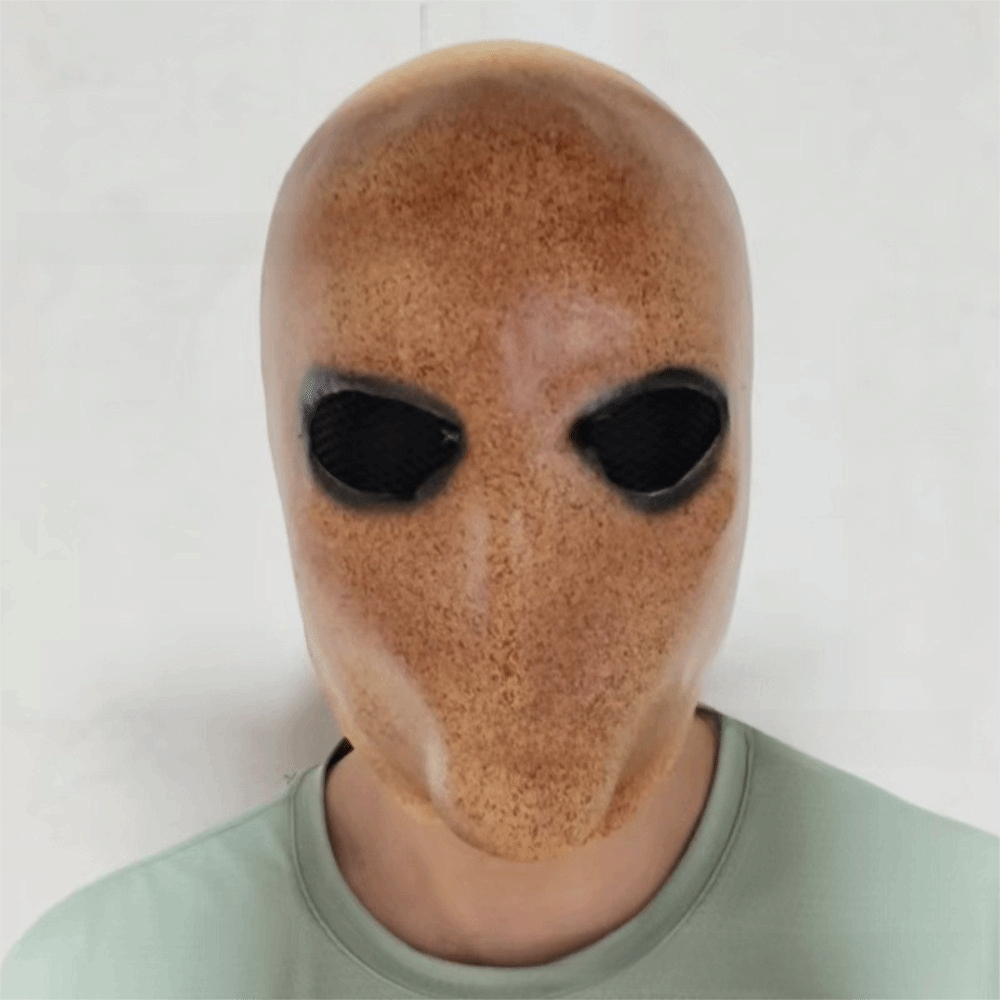 Faceless Man Halloween Slender - Latex Alien Mask Realistic recension och pris