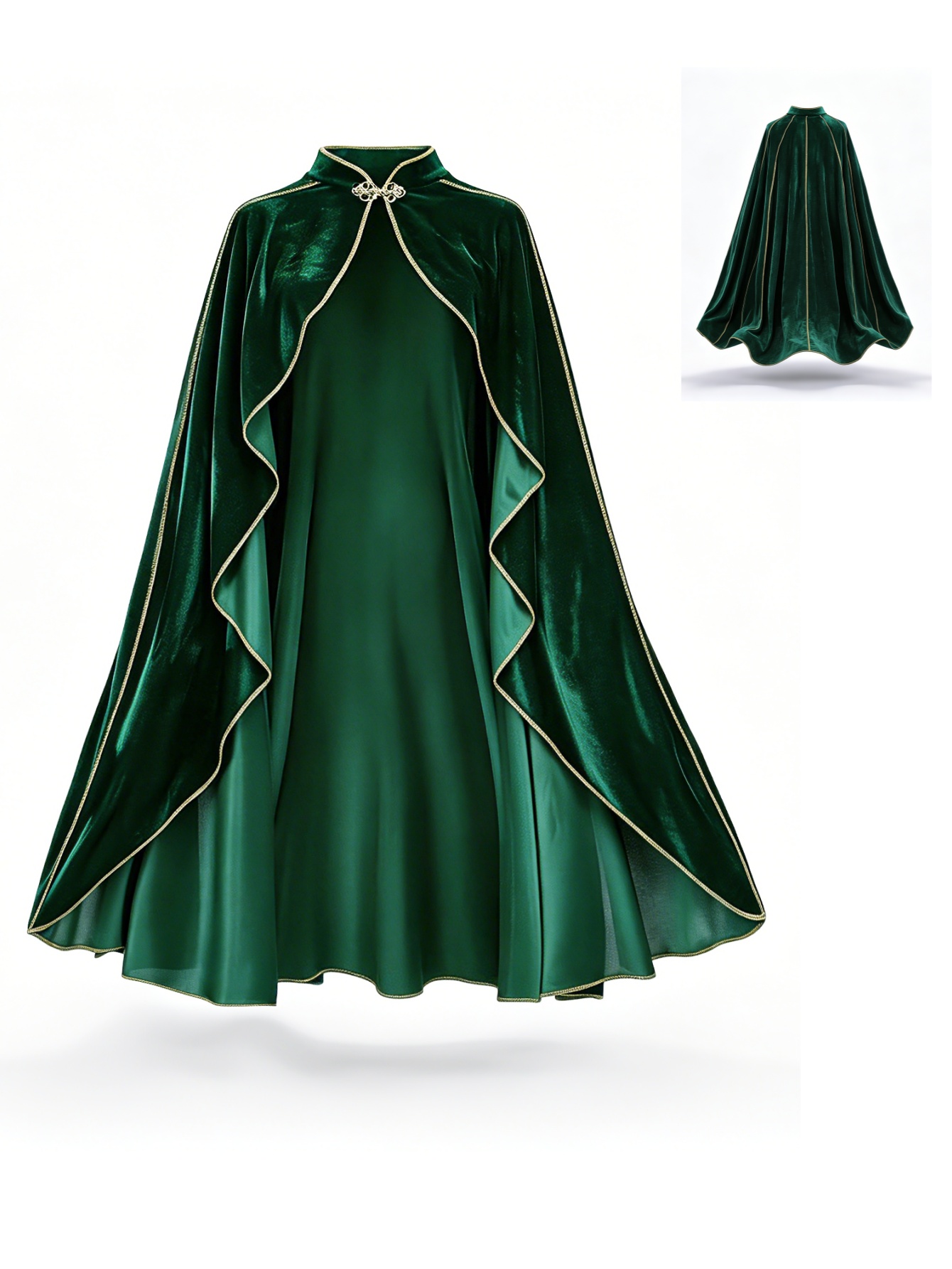 Women Vintage Green Velvet Cap - Medieval Renaissance Dress Women recension och pris