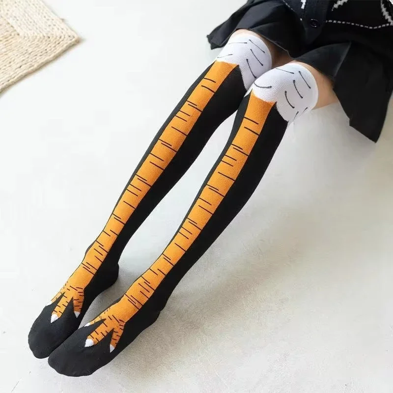 Trendy Women Socks With Knee L - Funny Chicken Leg Socks recension och pris