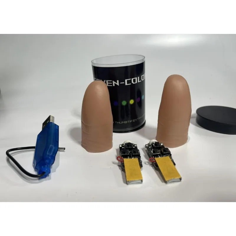 Seven Colors LED Light Thumb T - Thumb Tip Magic Trick Set recension och pris