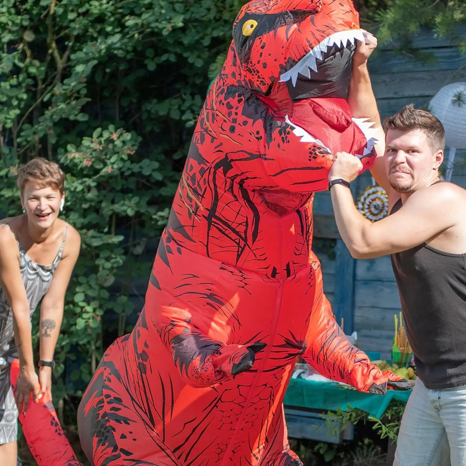 Tyrannosaurus Inflatable Dinos - Inflatable Dinosaur Costume Adult recension och pris