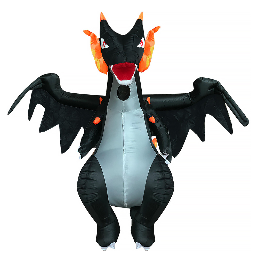 Adult Inflatable Black A fire- - Inflatable Dinosaur Costume Adult recension och pris
