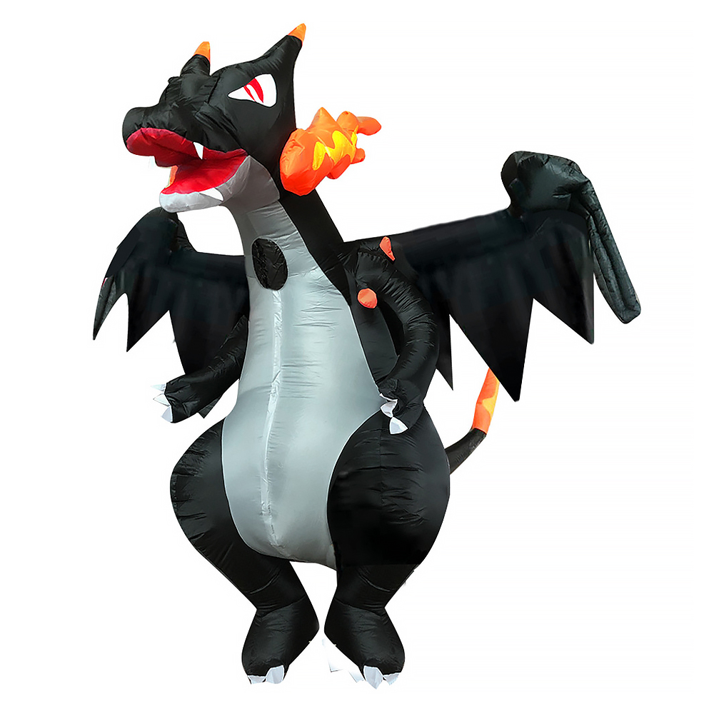 Adult Inflatable Black A fire- - Inflatable Dinosaur Costume Adult recension och pris