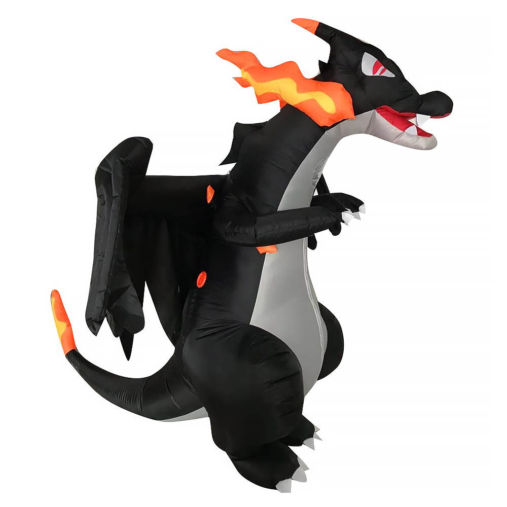Adult Inflatable Black A fire- - Inflatable Dinosaur Costume Adult recension och pris