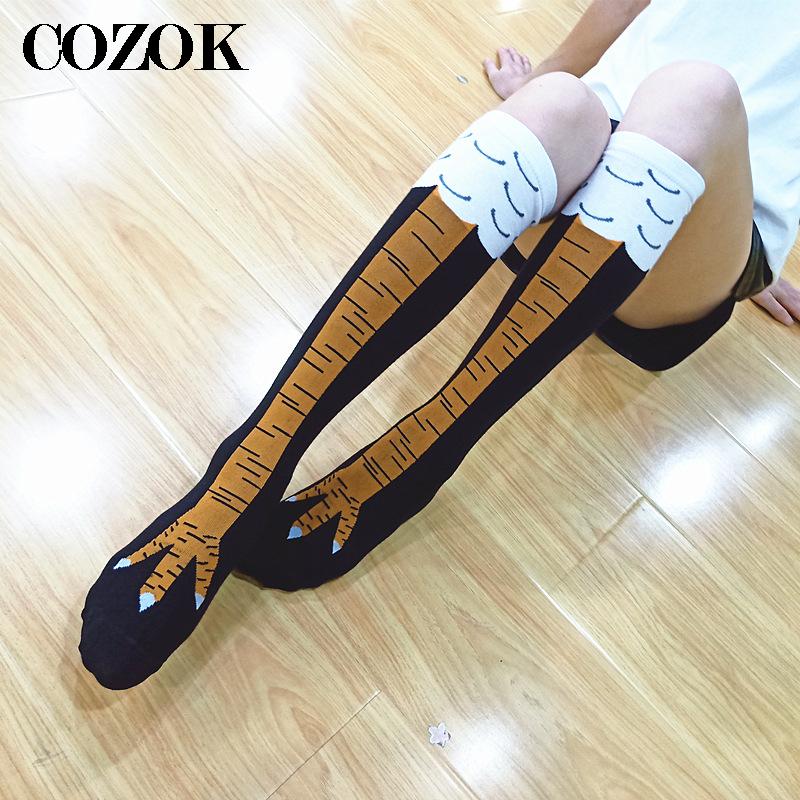 High Quality Womens Crazy Funn - Funny Chicken Leg Socks recension och pris