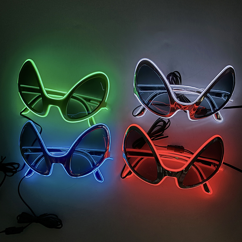 Cool Light Up LED Alien Glasse - Glow In The Dark Party Glasses recension och pris