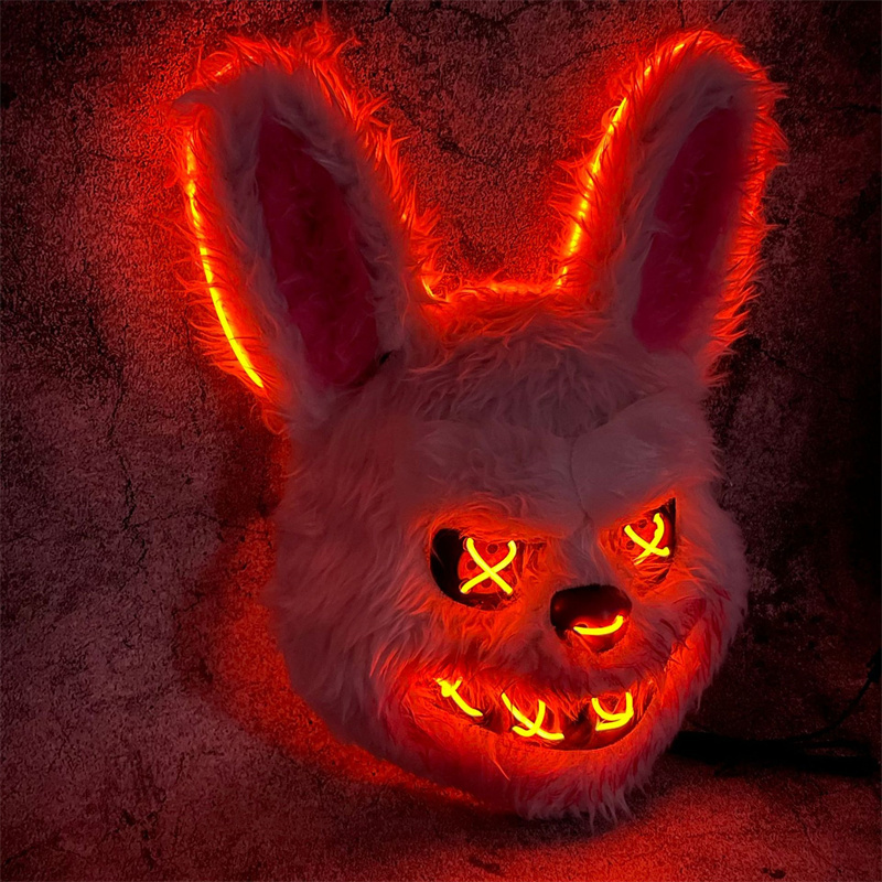 Bunny Mask Masquerade LED Rabb - Led Purge Mask Halloween recension och pris